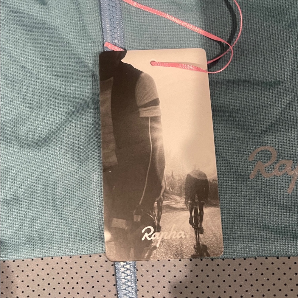 Rapha Light Teal Short Sleeve Cycling Jersey with Reflective Stripes - Picture 5 of 6